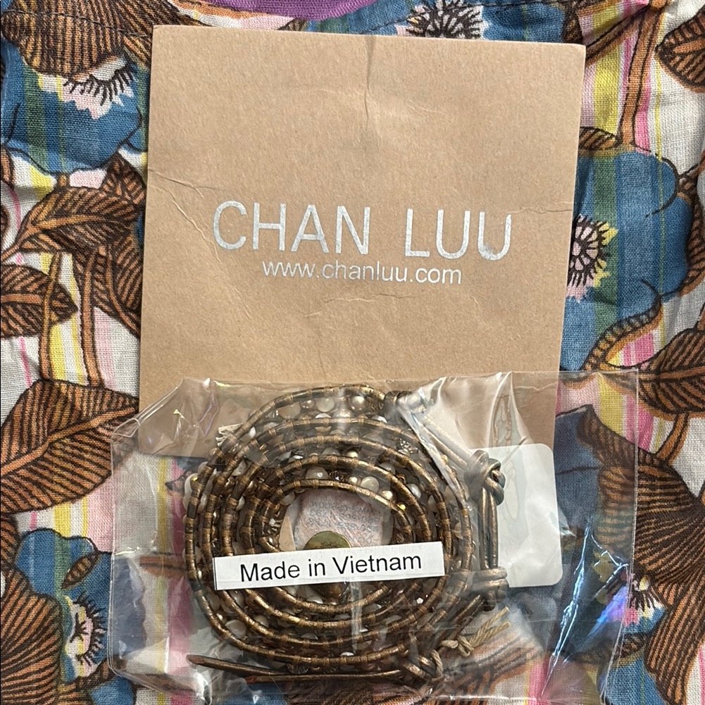 Chan Luu Brown Beaded Wrap Bracelet